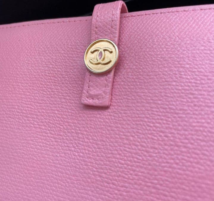 シャネル CHANEL 二つ折り 長財布 ココマーク ピンク ココボタン