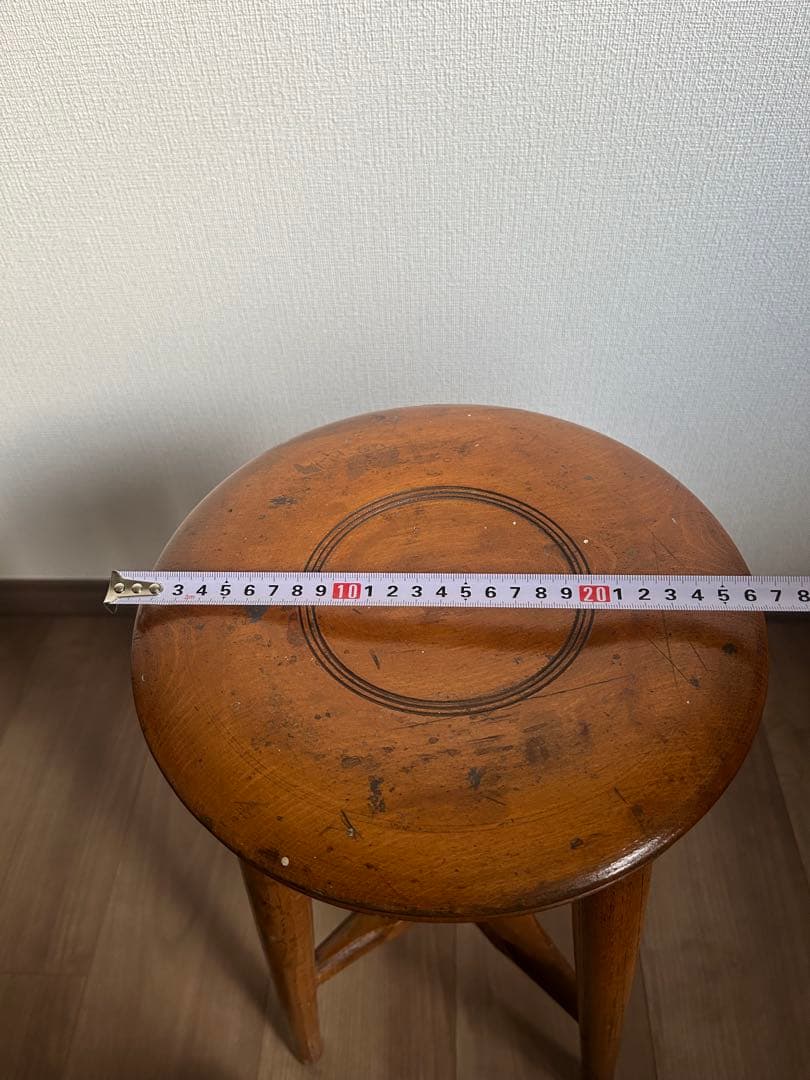 丸椅子　アンティーク　木製　スツール　花台　ヴィンテージ　チェア　レトロ
