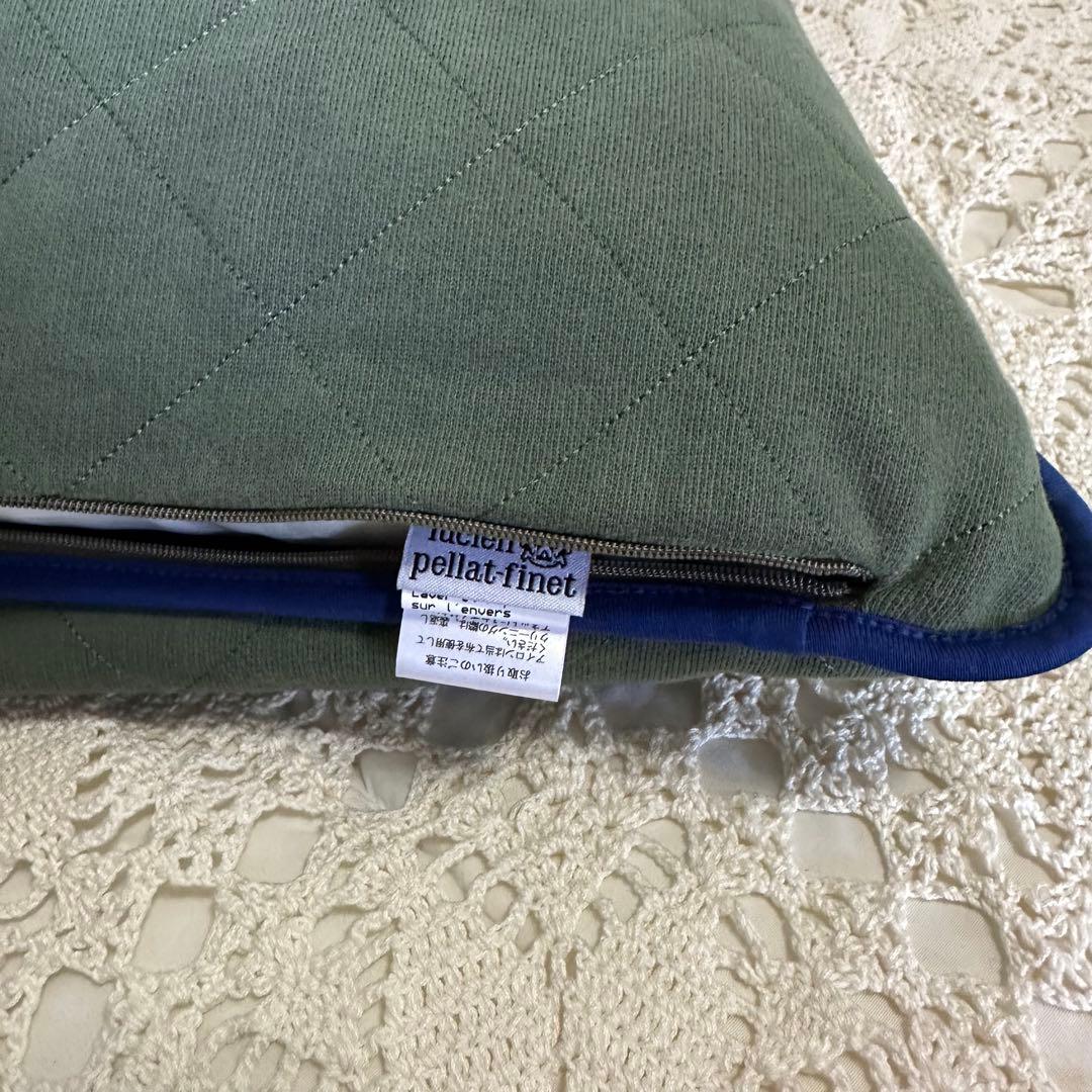 美品☆ルシアンペラフィネ☆クッション☆グリーン☆ラインストーン☆