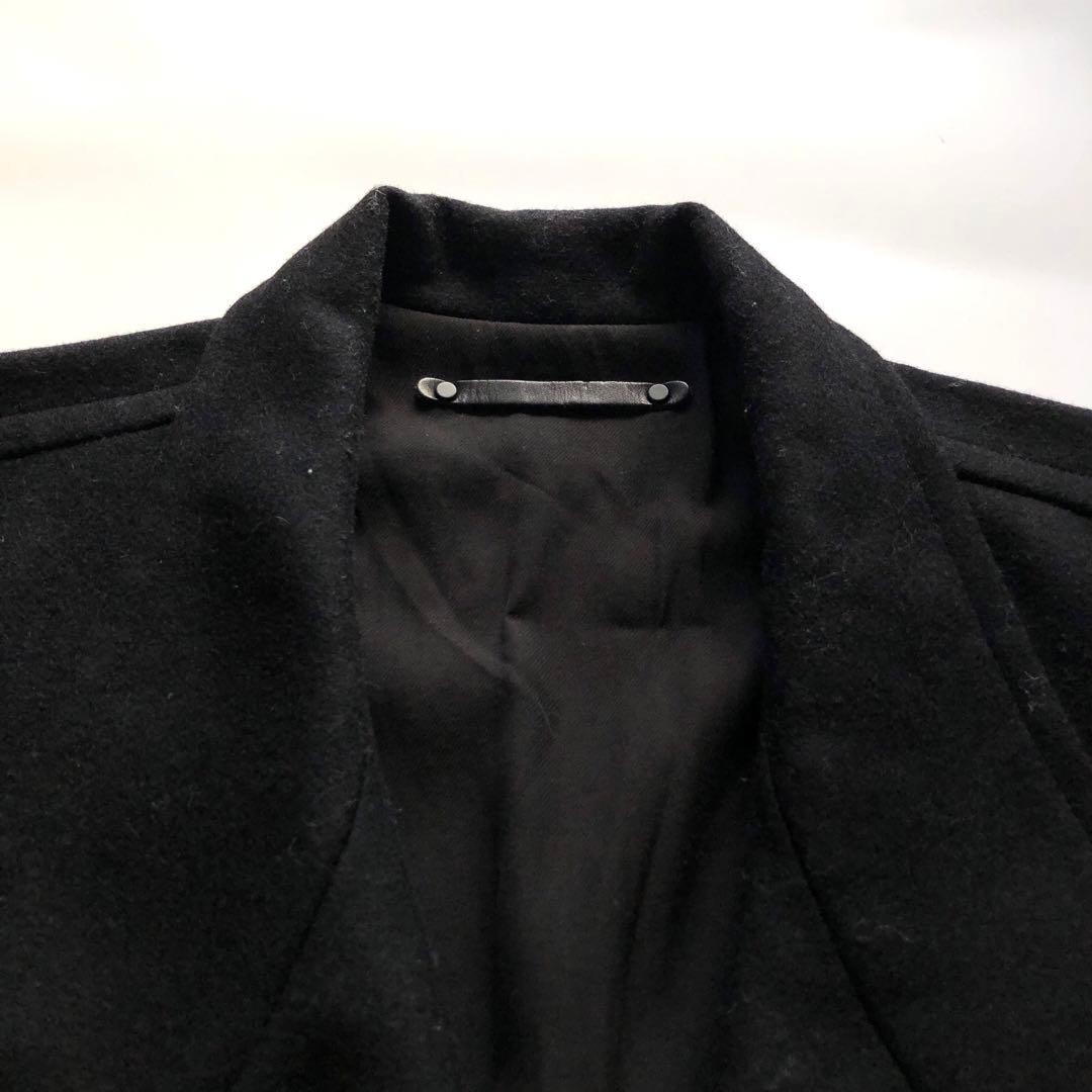 ★レザーコート★ALLSAINTS チェスターコート 切替 ボックス ダブル