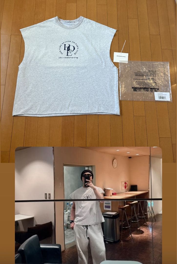 登坂広臣着用ALEXANDER WANG DISTRESSED TEE