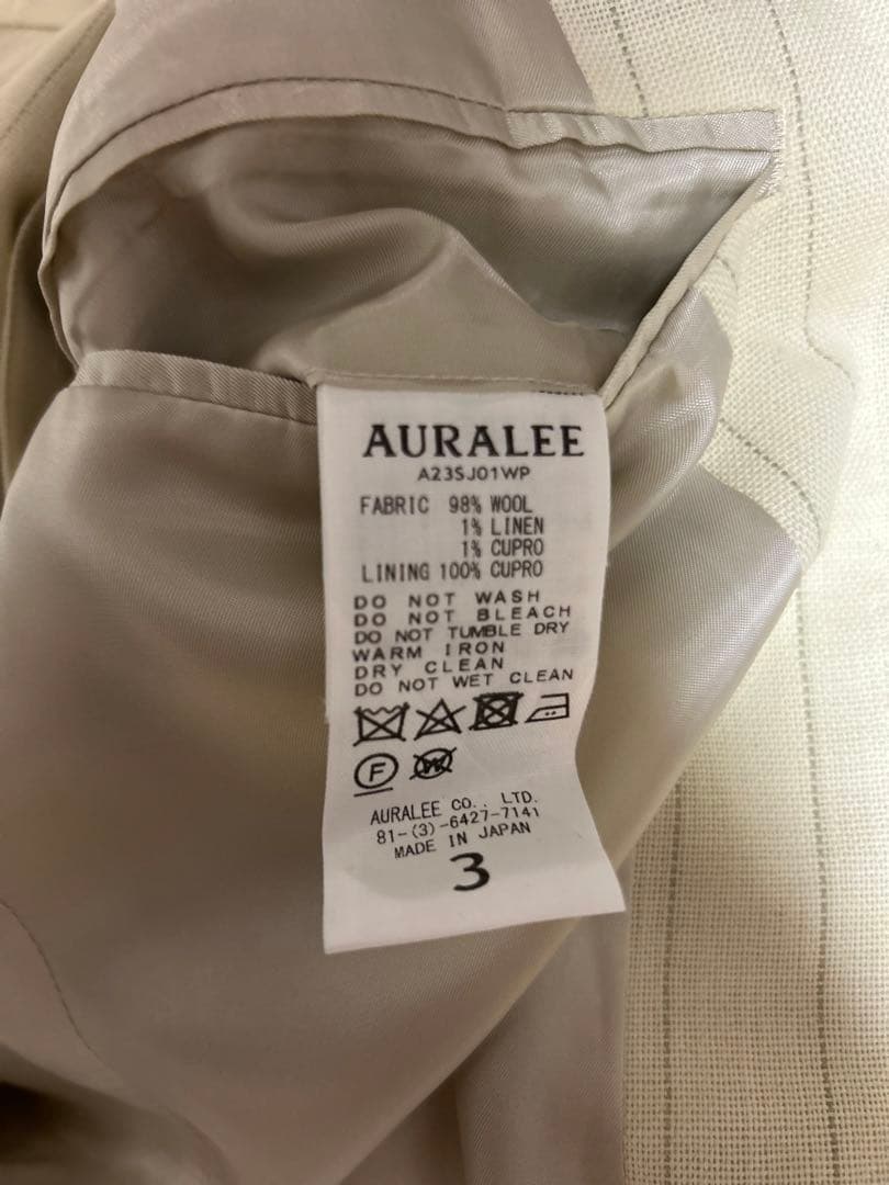 セットアップ【AURALEE】23ss TWIST WOOL STRIPE