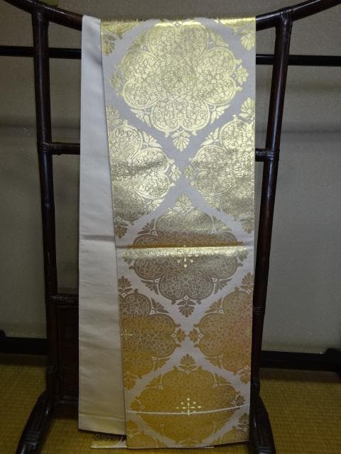 正絹　金箔24k袋帯落款入り