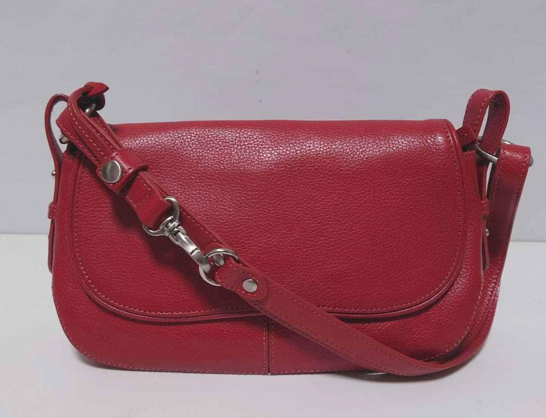 未使用級✨土屋鞄 トーンオイルヌメ クラルテ？ 2way ショルダーバッグ 赤