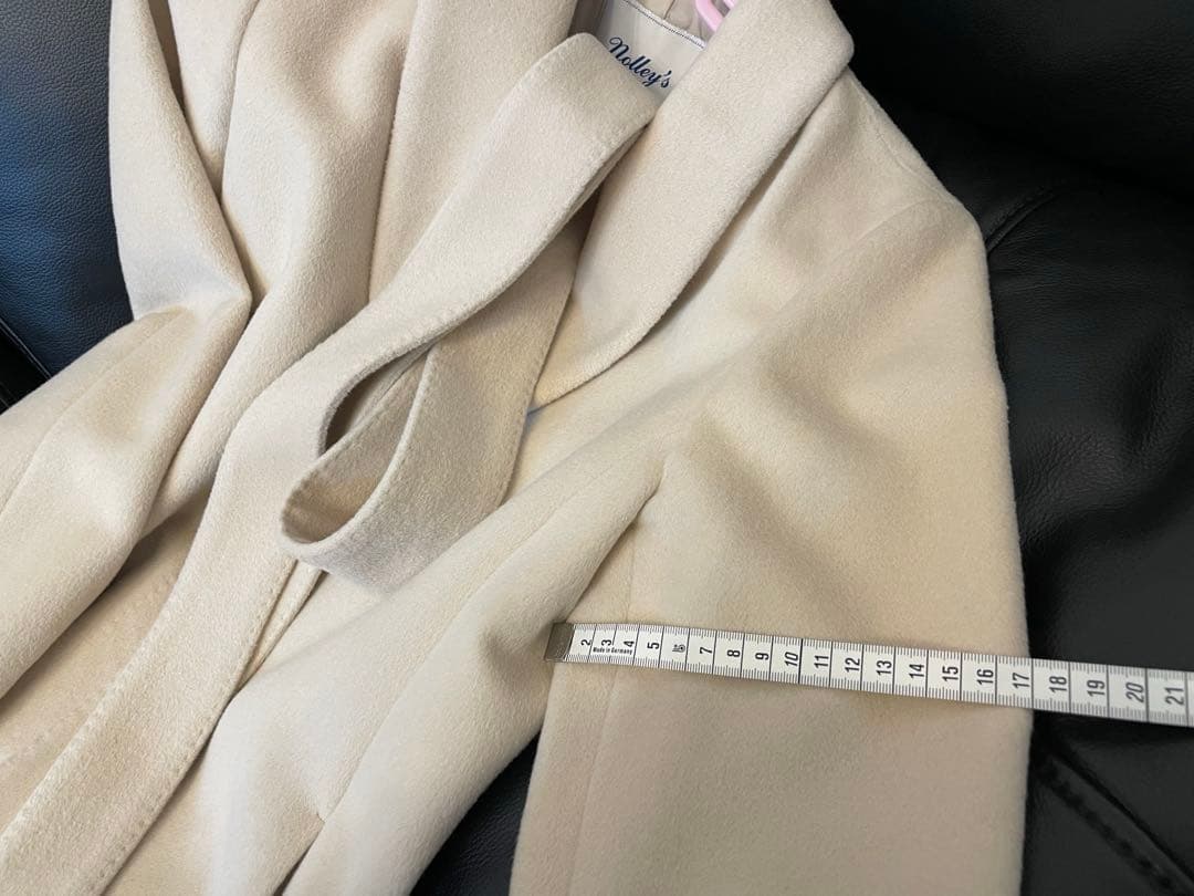 nolley's ベルト付きロングコート ベージュ 40号