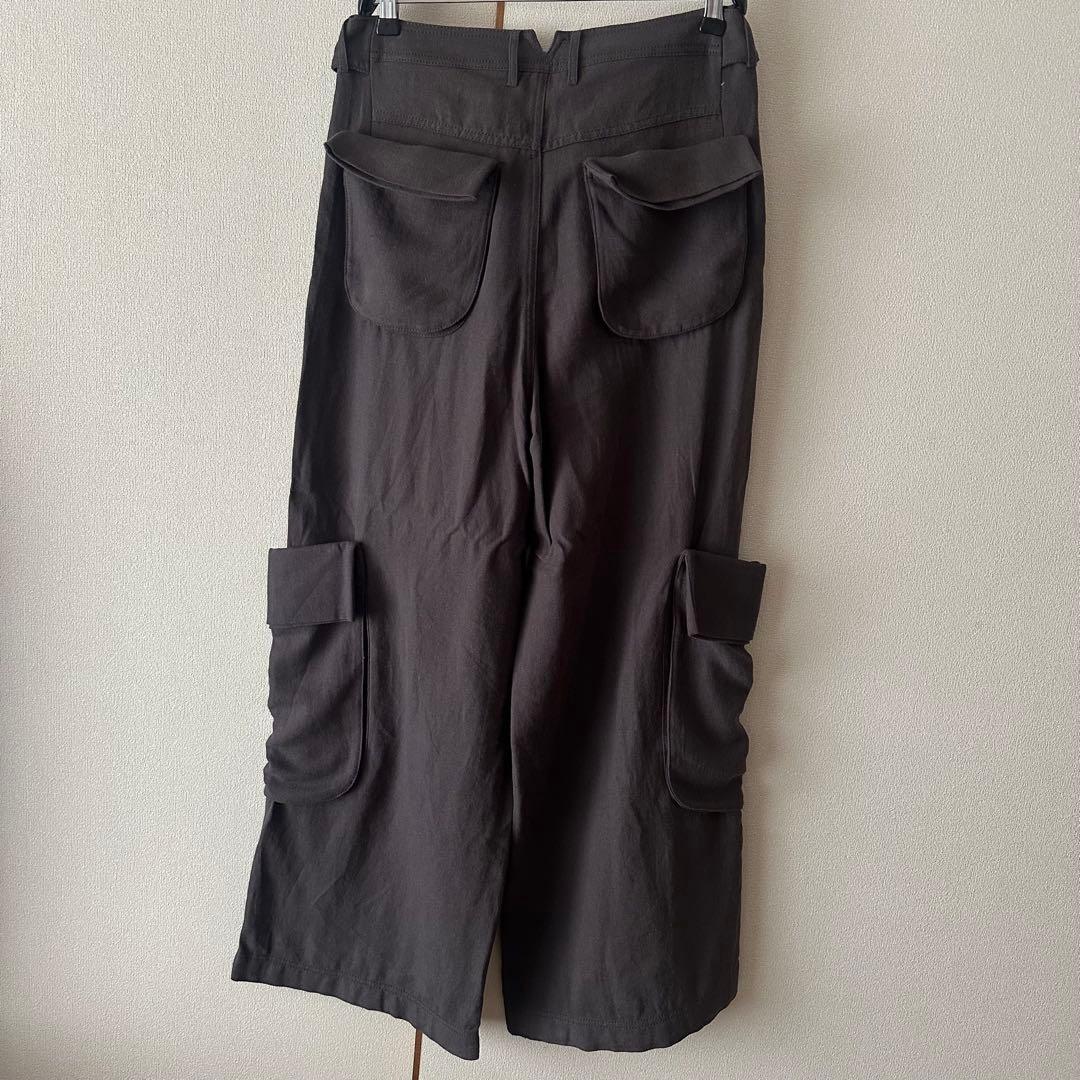 【美品】OPEN Yy LINEN CARGO PANTS CHARCOAL M