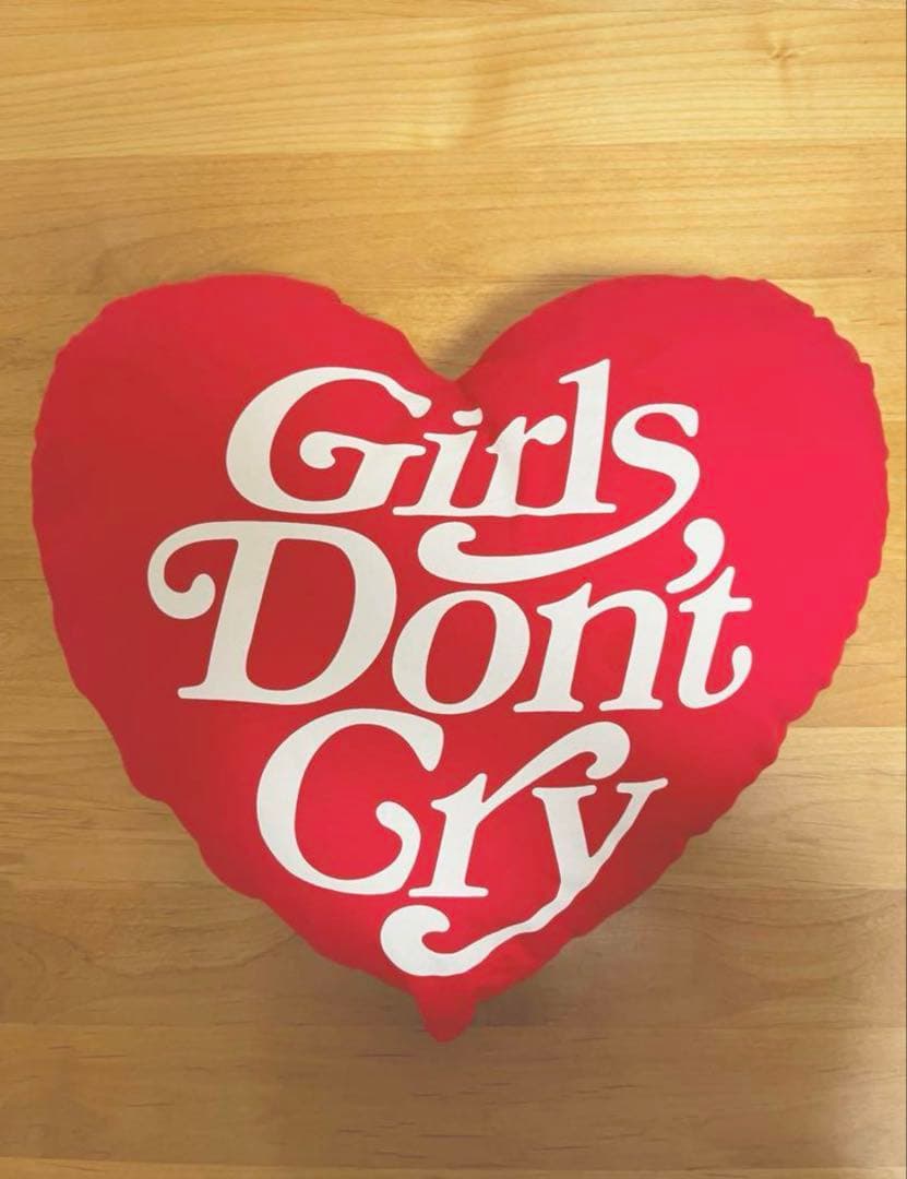 Girls Don't Cry Heart Shape Pillow クッション