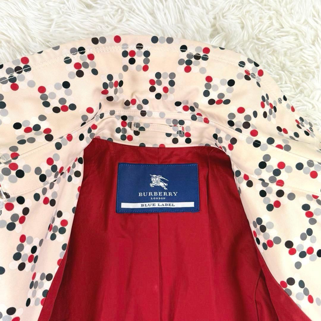 希少✨ バーバリーブルーレーベル トレンチコート 水玉模様 ベージュ