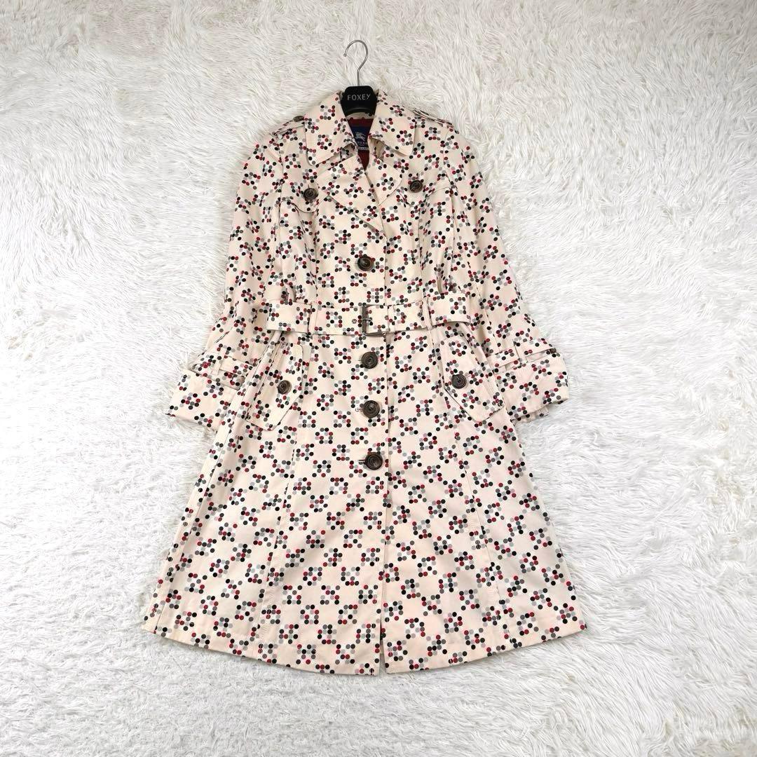 希少✨ バーバリーブルーレーベル トレンチコート 水玉模様 ベージュ