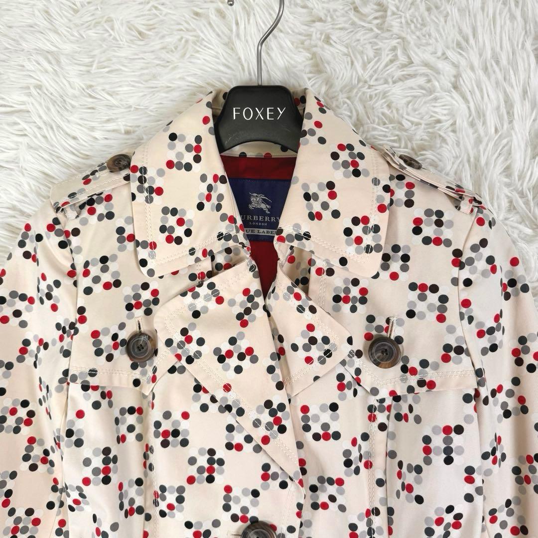 希少✨ バーバリーブルーレーベル トレンチコート 水玉模様 ベージュ