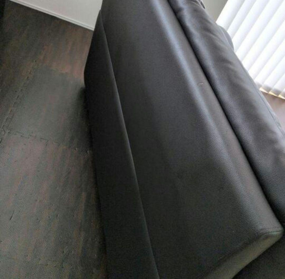 【かねたや】【19日まで値下げ】高級感あふれる本革2人掛けソファ