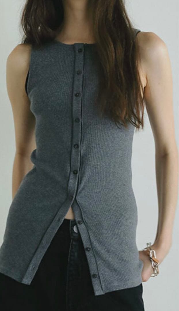 【新品タグ付】etre tokyoフロントオープンタンクトップ