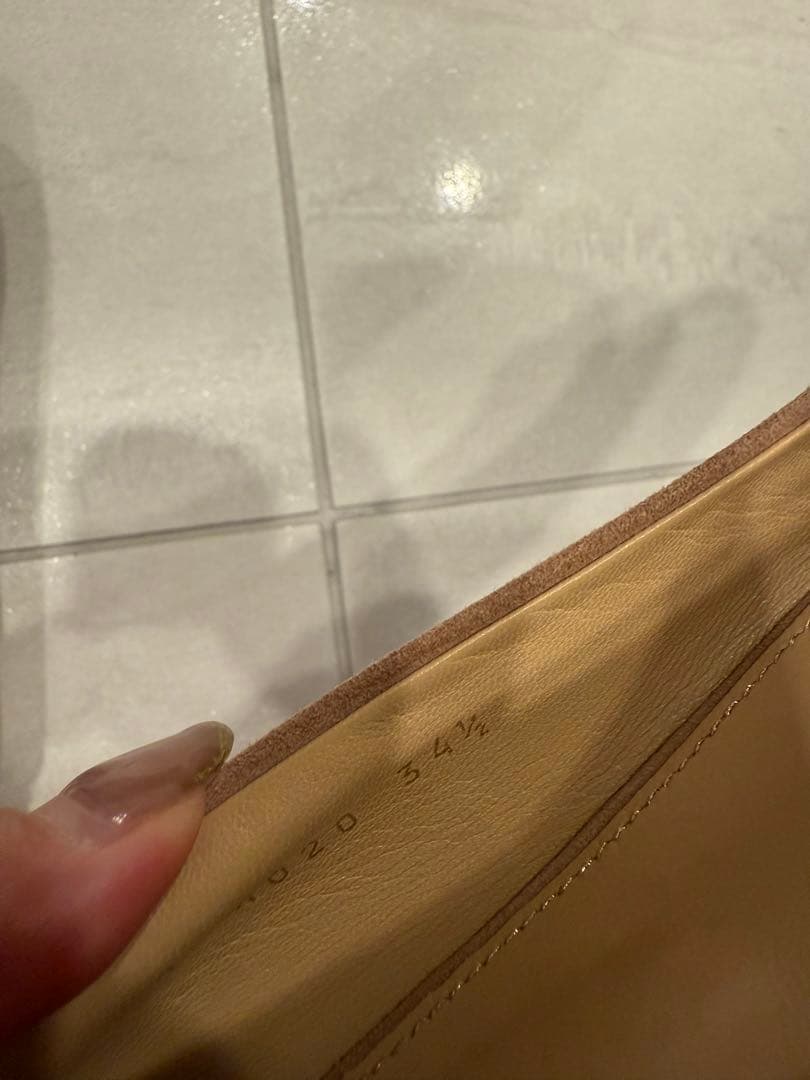 【美品】Sergio Rossi パンプス ラウンドバレリーナ　ベージュ22.5