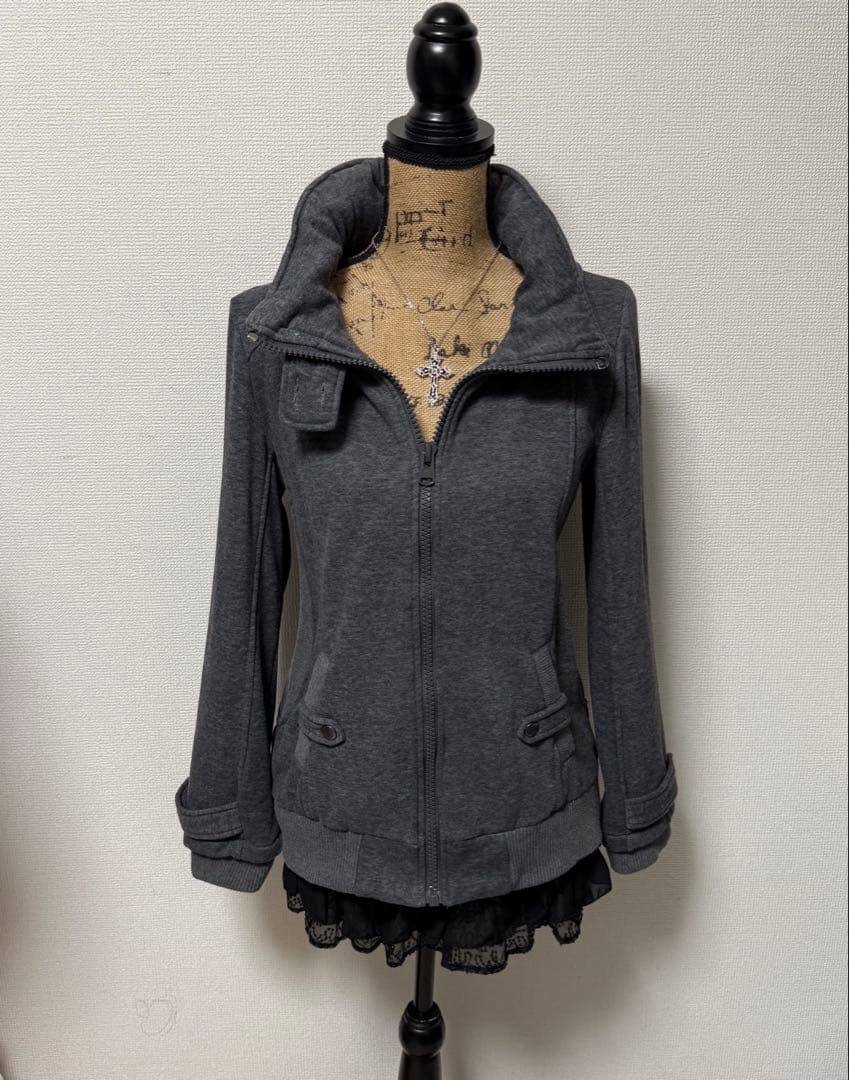 y2k 00s❤︎ギミック グランジ ジップアップ パーカー