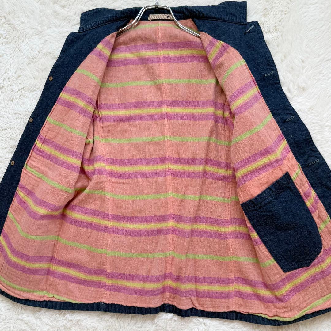 45rpm 裏地マルチカラー デニム カバーオール ワークジャケット L
