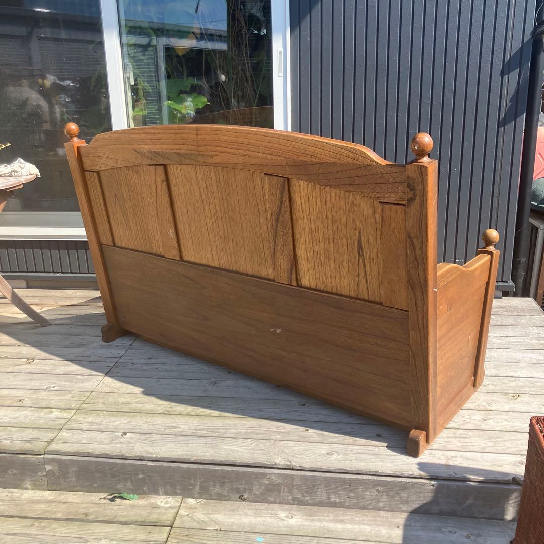 北欧レトロ カントリー家具 木製ベンチ 二人掛けソファー ビンテージヴィンテージ