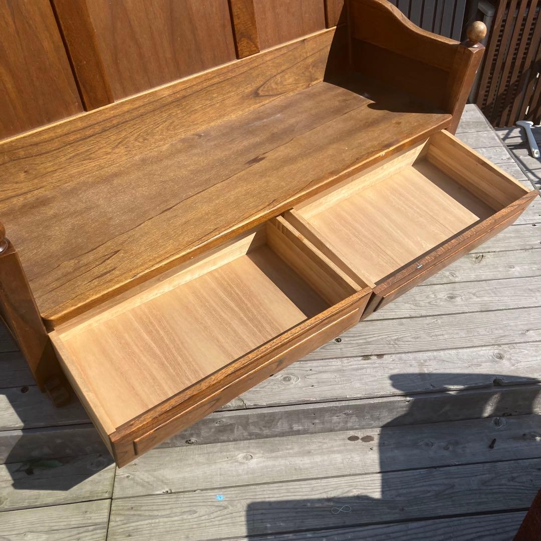 北欧レトロ カントリー家具 木製ベンチ 二人掛けソファー ビンテージヴィンテージ