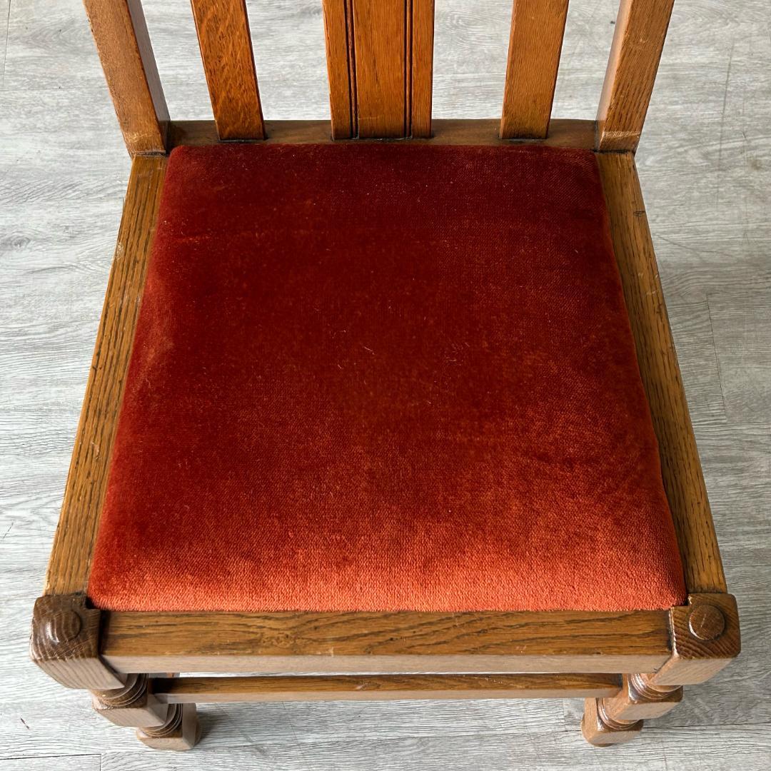 イギリス アンティーク 家具 ダイニング チェア オーク　椅子 英国 401A1