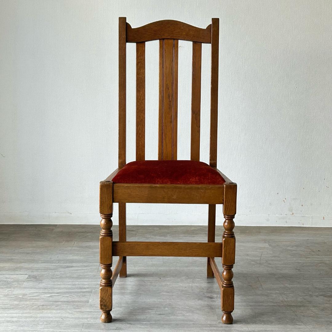 イギリス アンティーク 家具 ダイニング チェア オーク　椅子 英国 401A1