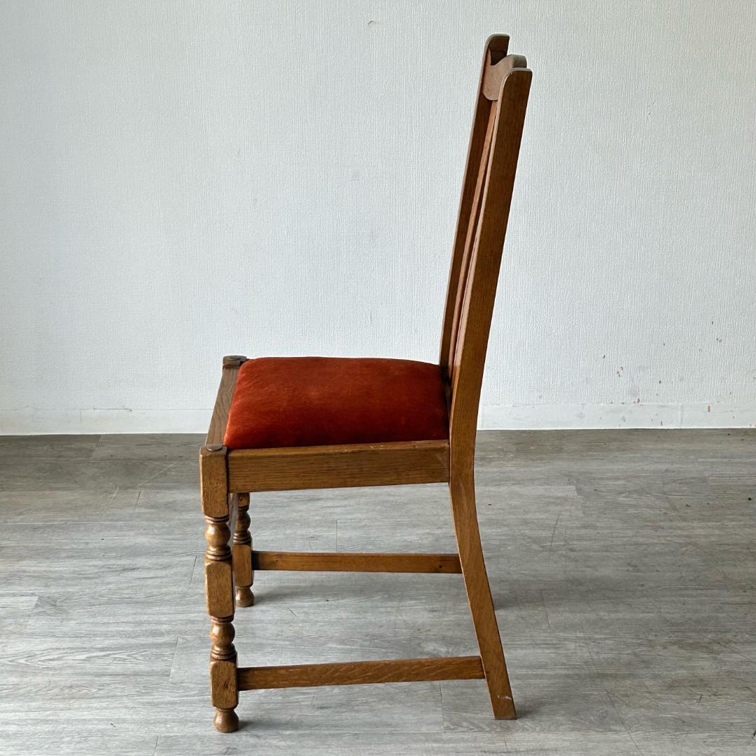 イギリス アンティーク 家具 ダイニング チェア オーク　椅子 英国 401A1