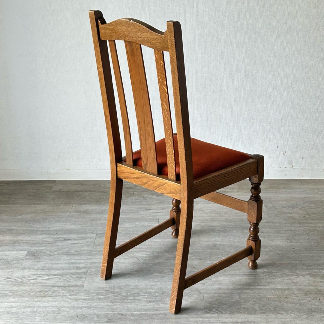 イギリス アンティーク 家具 ダイニング チェア オーク　椅子 英国 401A1