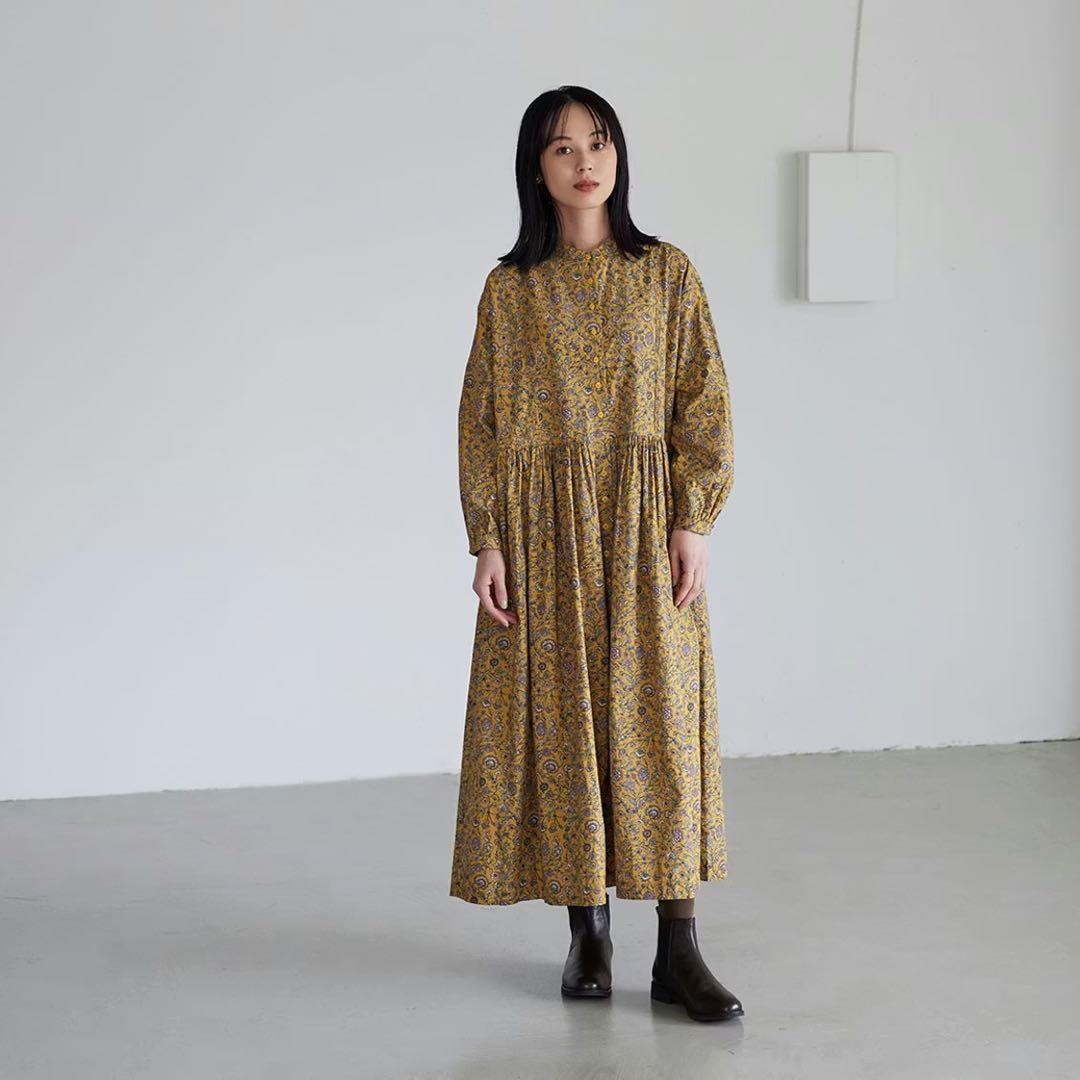 soil ソイル花柄ワンピース　イエロー