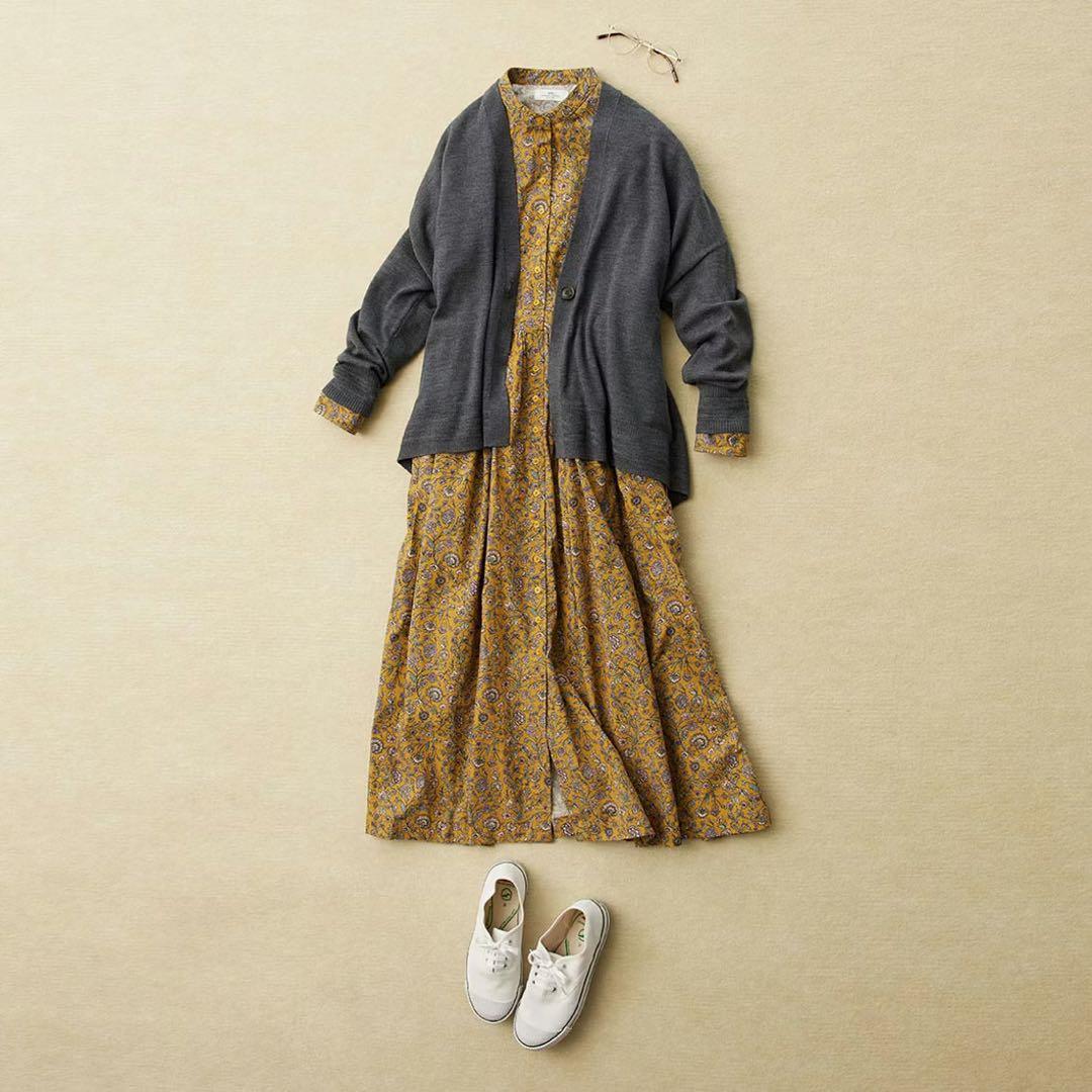 soil ソイル花柄ワンピース　イエロー