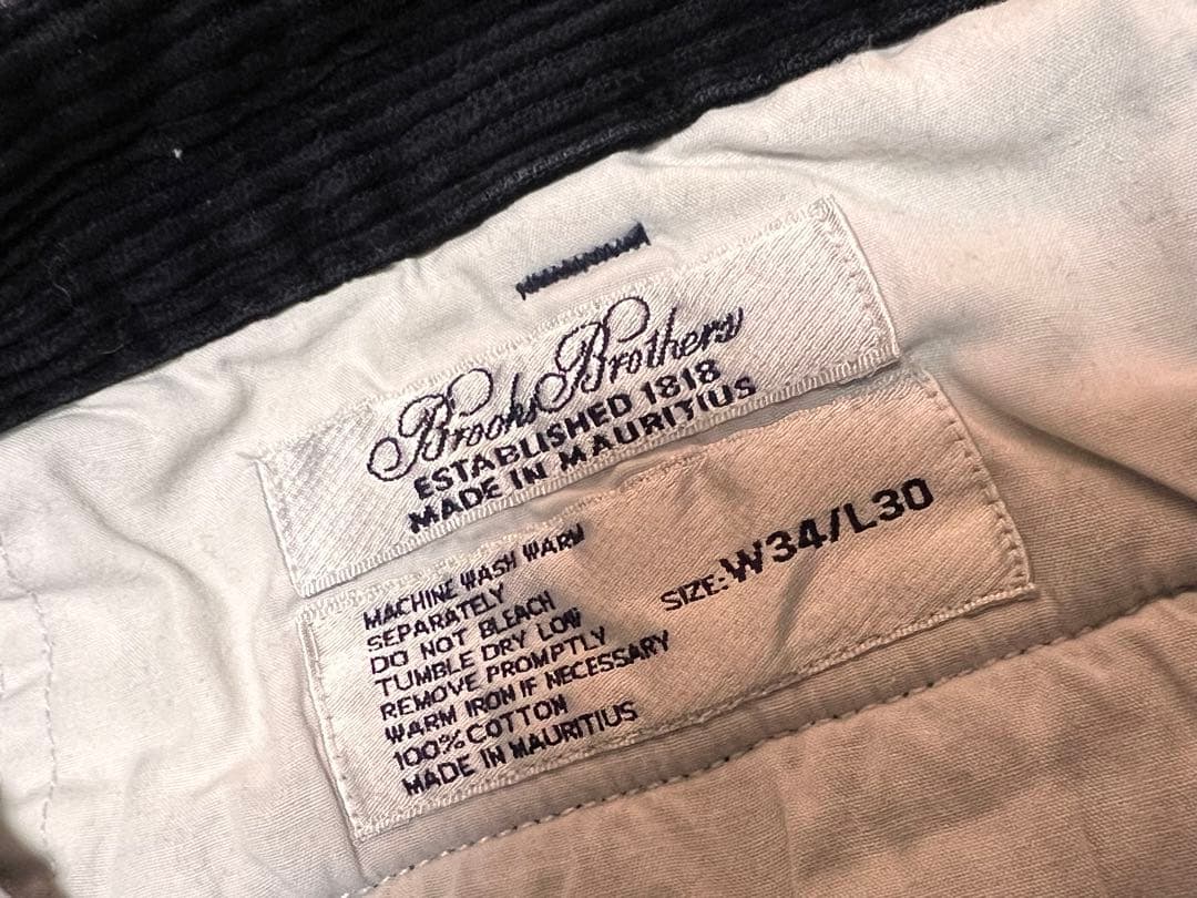コーデュロイ パンツ ダークネイビー 濃紺 Brooks Brothers