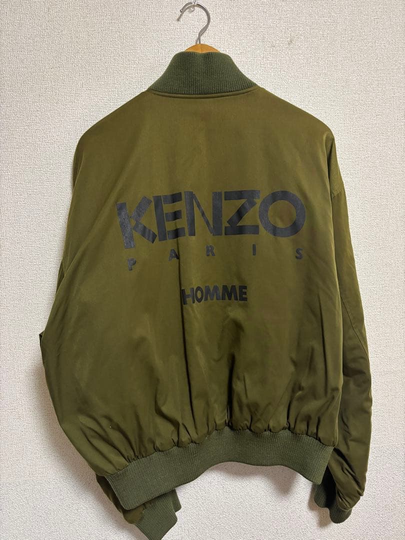 ケンゾー⭐︎KENZO HOMME バックロゴ MA-1 ブルゾン カーキ