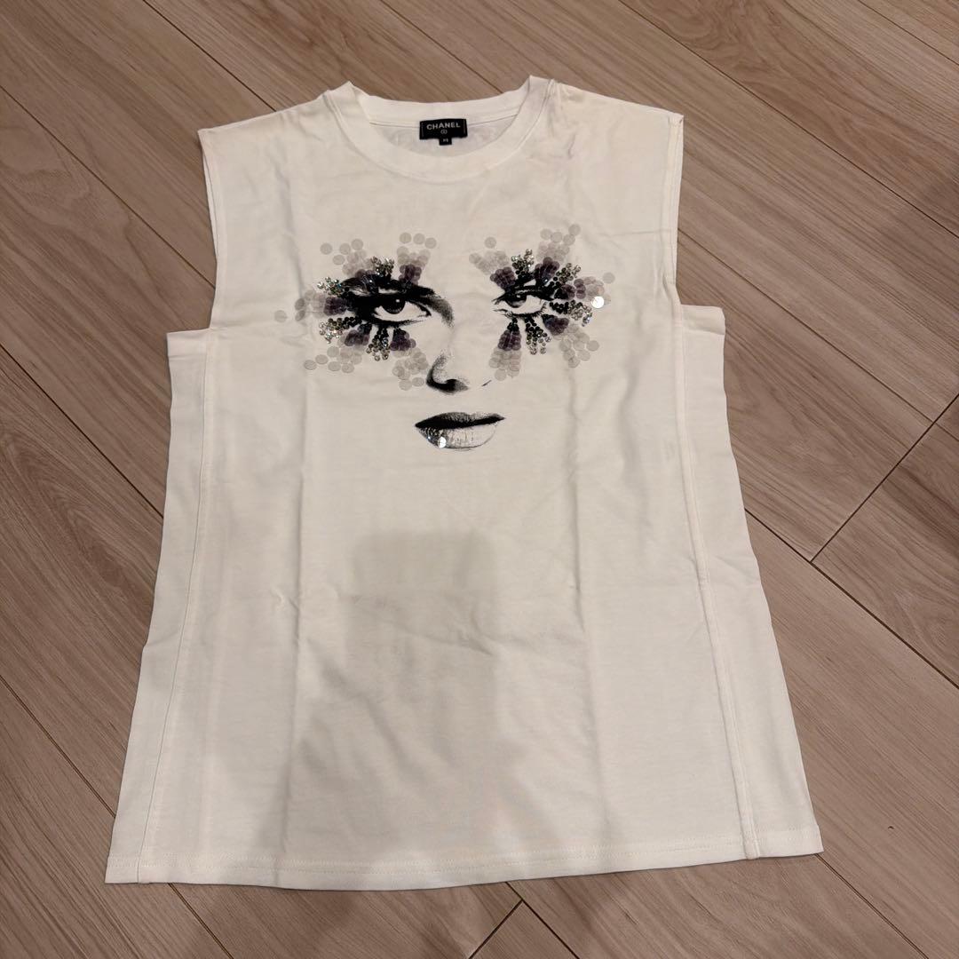 CHANEL ホワイト タンクトップ XS
