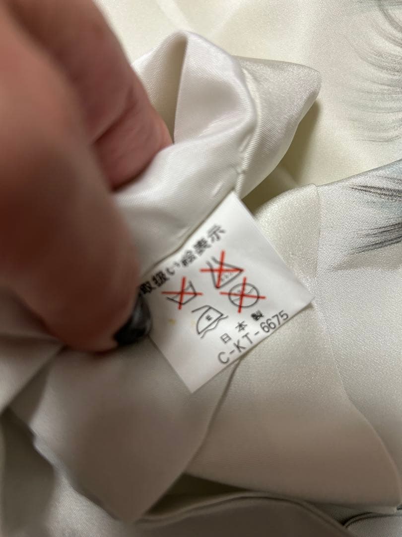 男の子用お祝い着★お宮参り、七五三に◎お正月用にも◎　迫力の鷹　美品白地グレー系