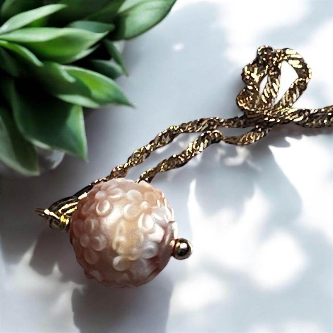 cocoです レア 14kgfあこや真珠フラワーカービングPT