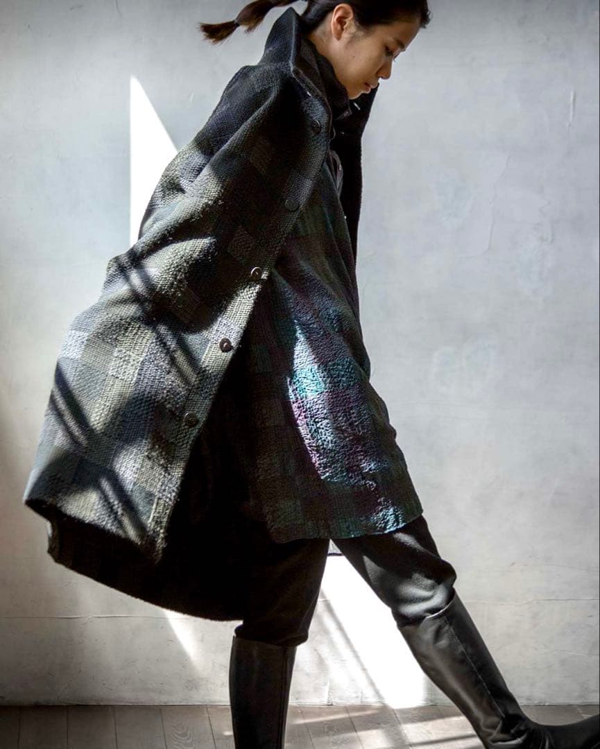 JURGEN LEHL ウール モザイク ツイード コート ジャケット ヨーガン