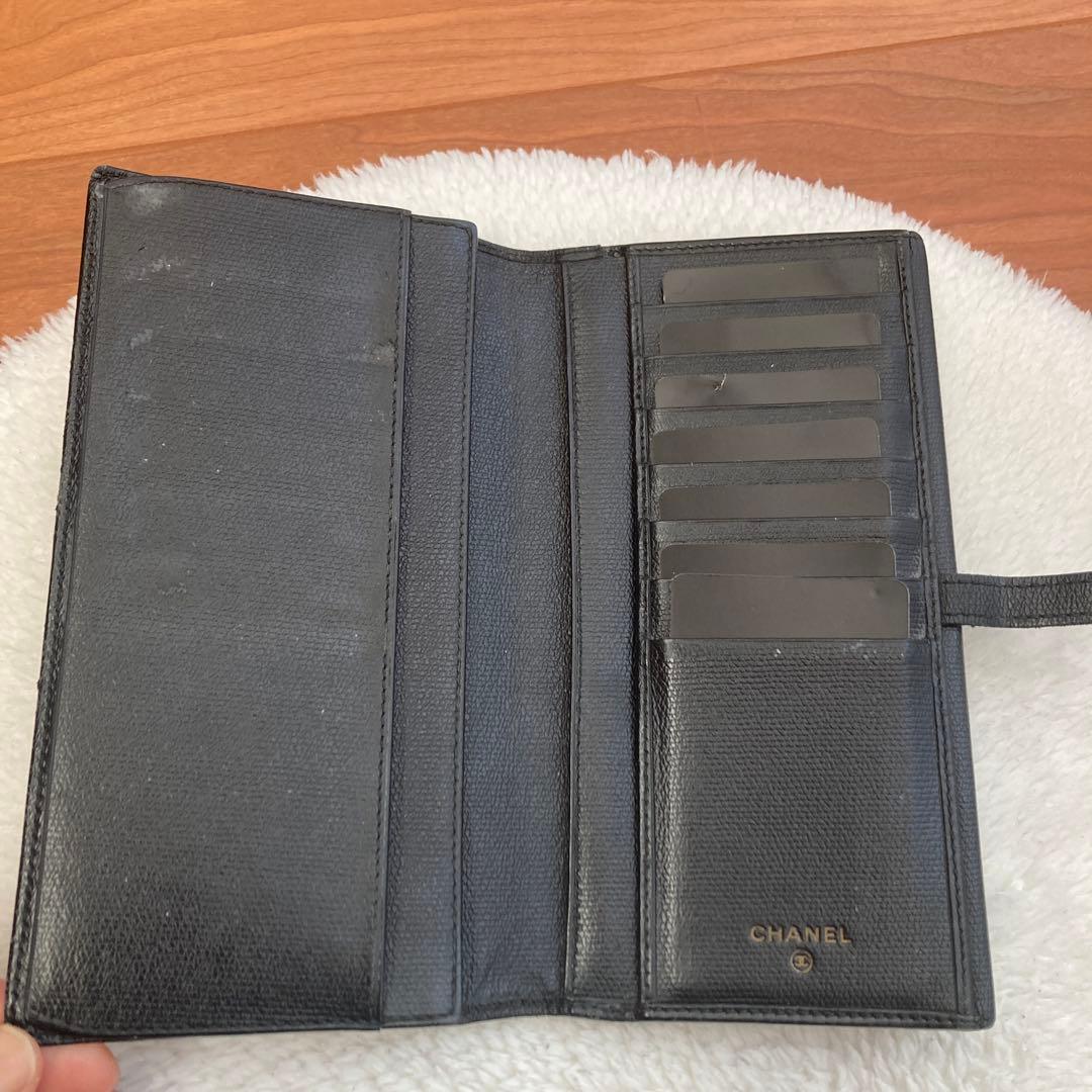 S*)様 CHANELココポタン黒レザー長財布