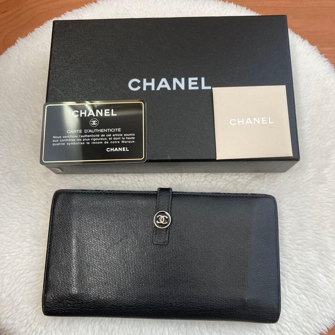 S*)様 CHANELココポタン黒レザー長財布
