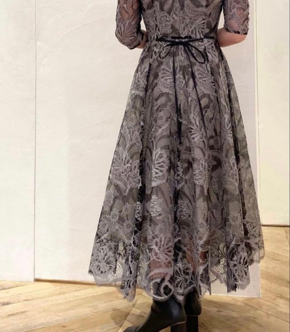 レースボリュームワンピース SNIDEL スナイデル 結婚式　ドレス