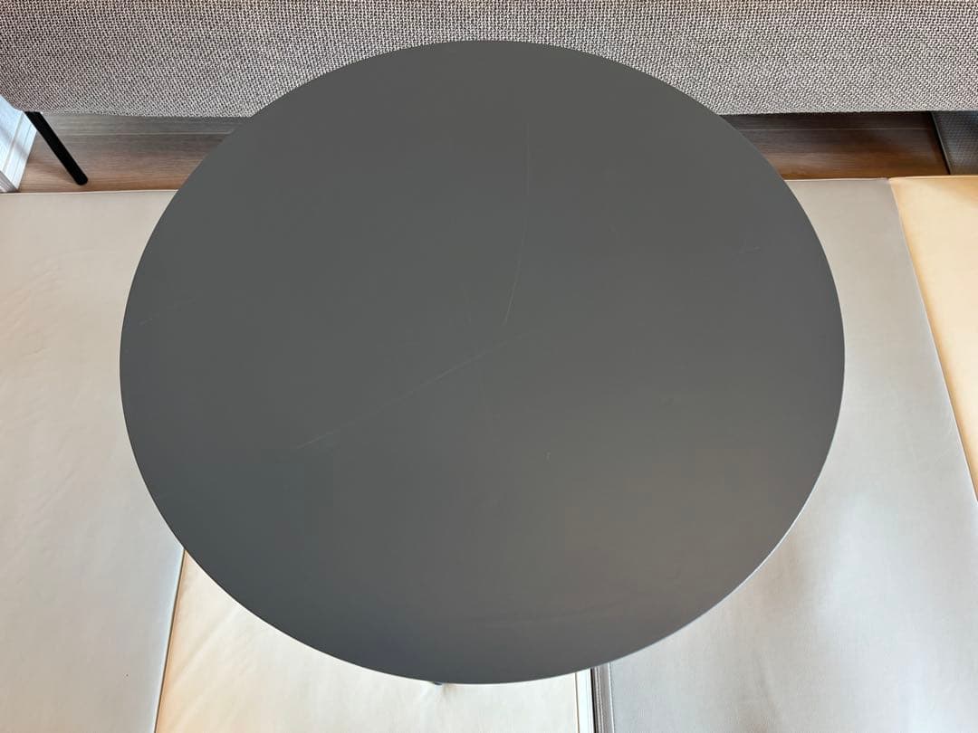 ACTUS アクタス LUNAグレー 円形サイドテーブル