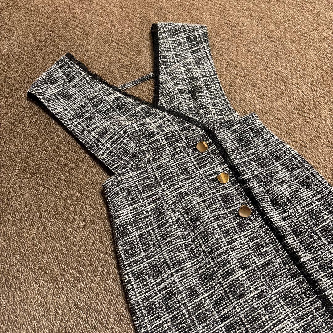 完売品Apuweiser-riche ラップツイードジャンスカ