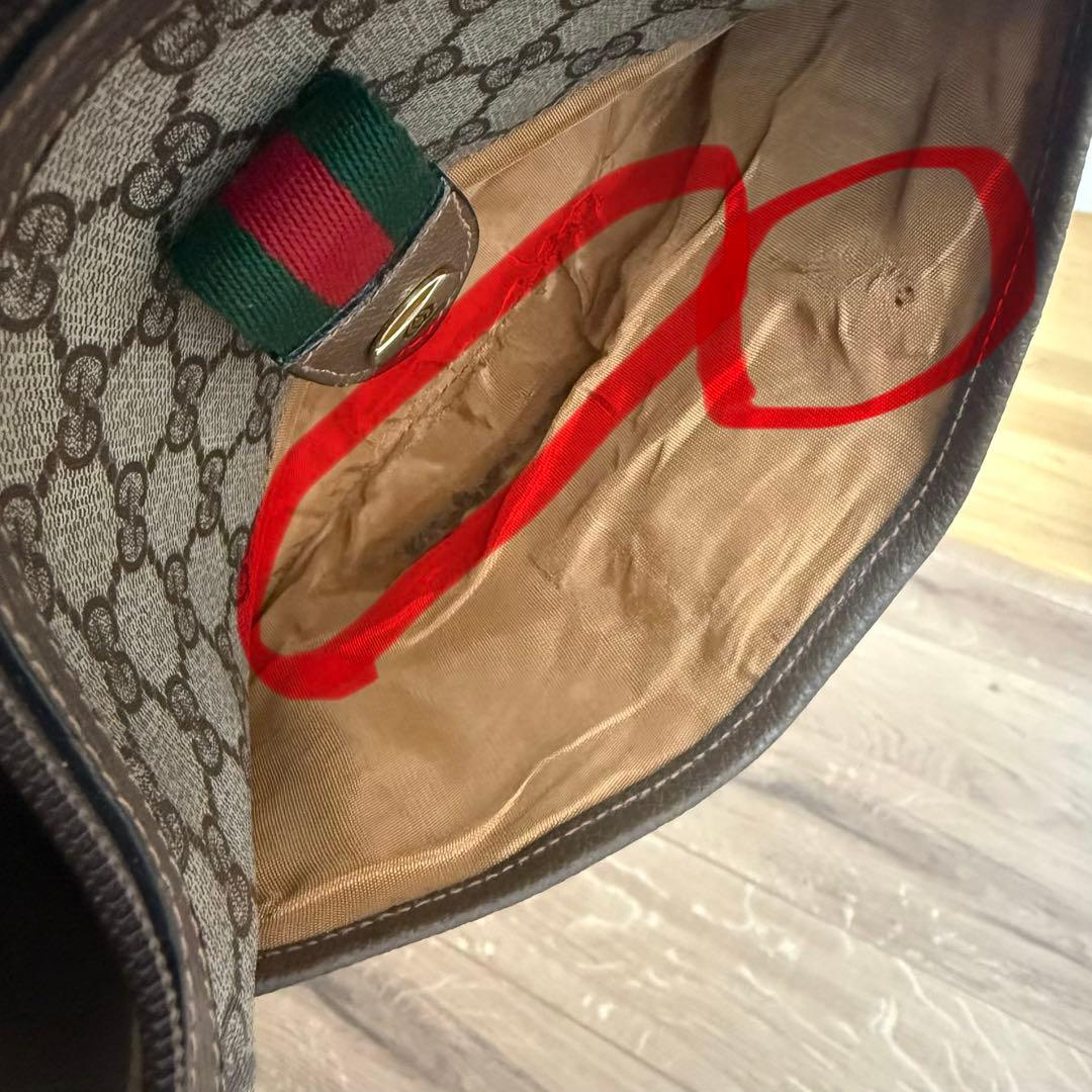 オールドグッチ GG 本革 肩掛け 斜め掛け クロスボディ ポシェット 廃盤