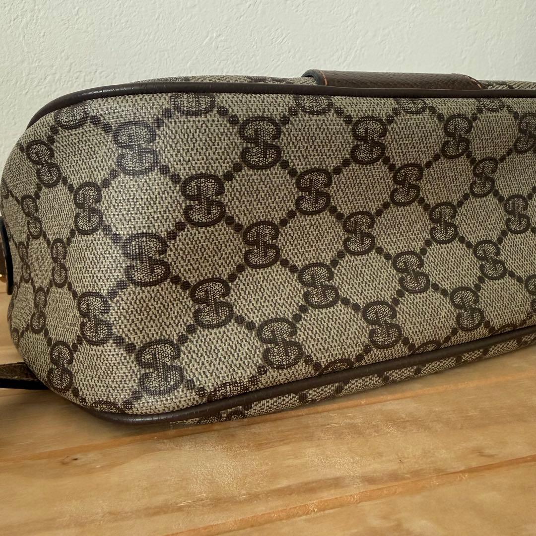 オールドグッチ GG 本革 肩掛け 斜め掛け クロスボディ ポシェット 廃盤