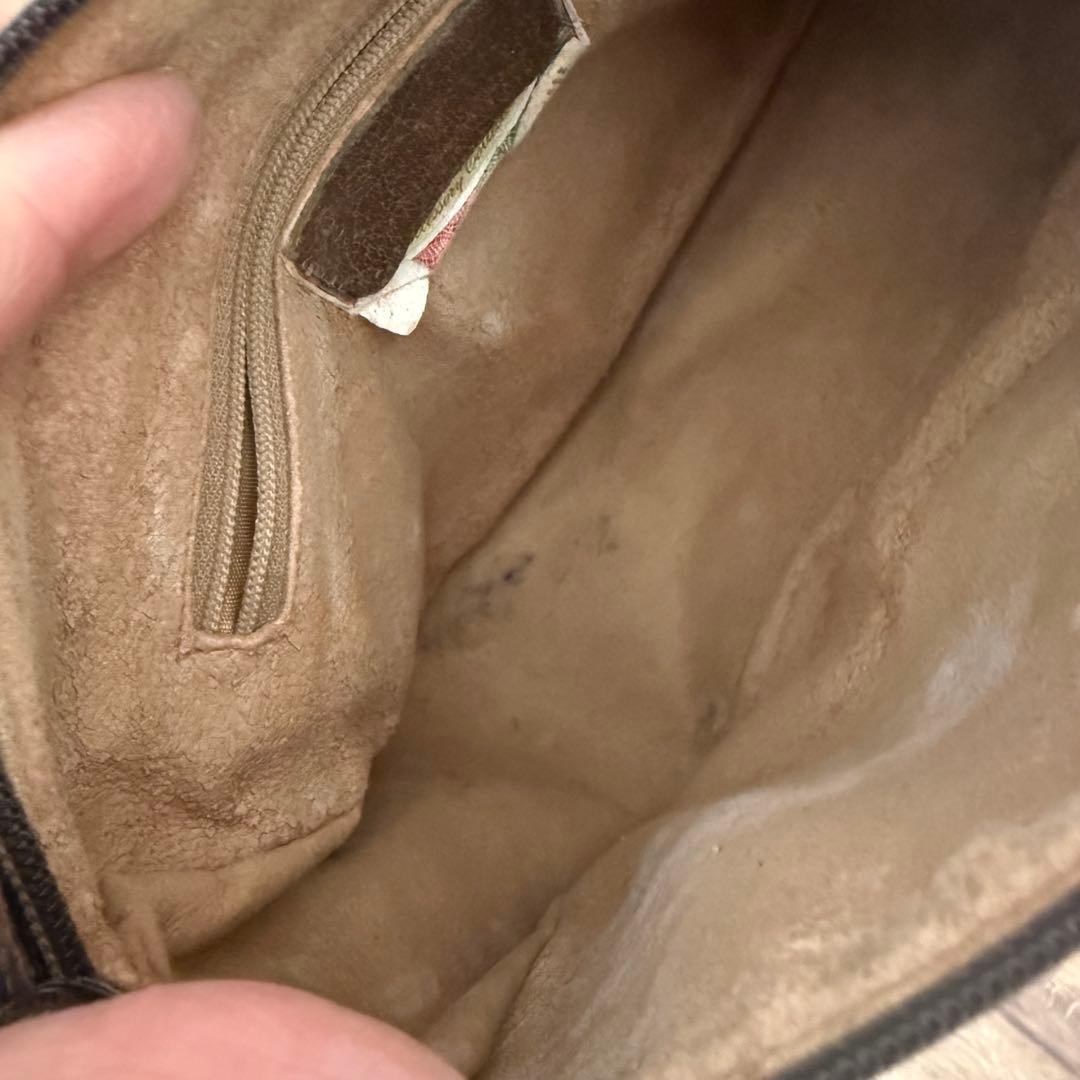 オールドグッチ GG 本革 肩掛け 斜め掛け クロスボディ ポシェット 廃盤