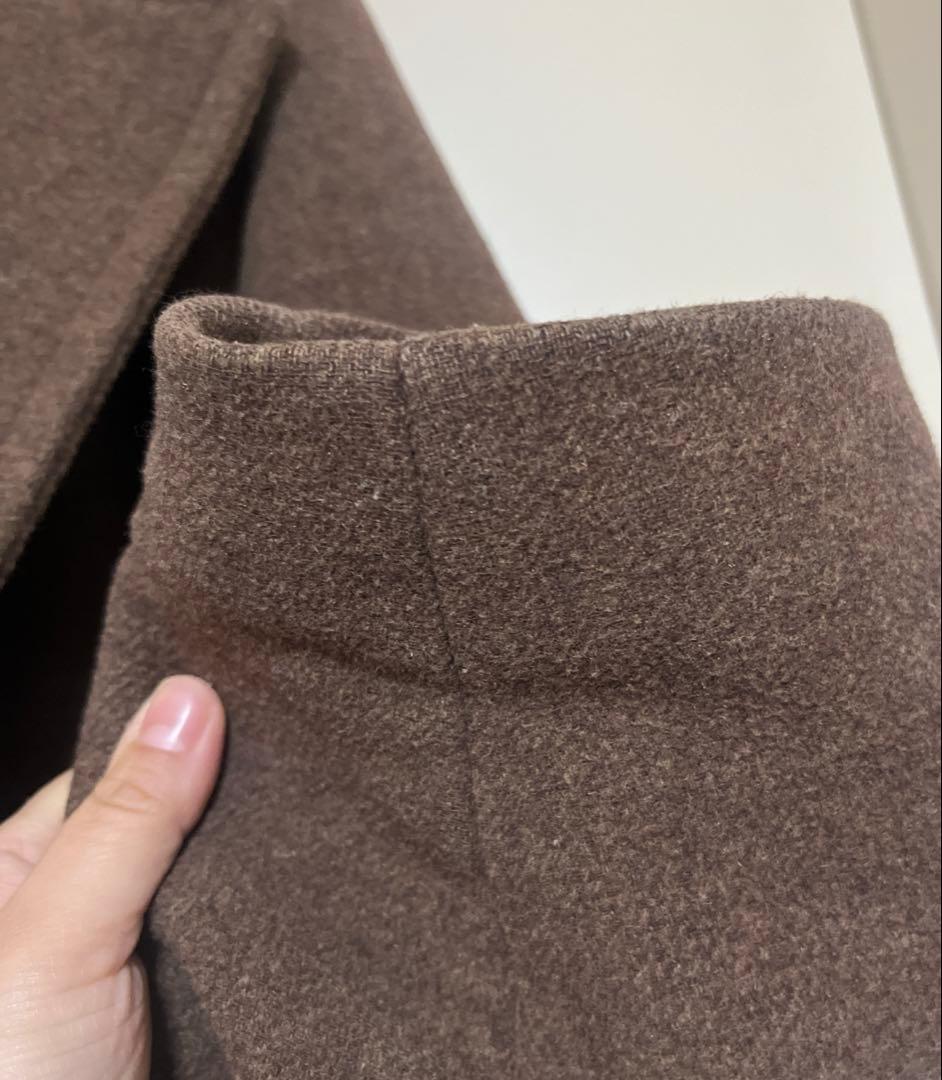 レイビームス　ブラウン ダブルボタン ロングコート