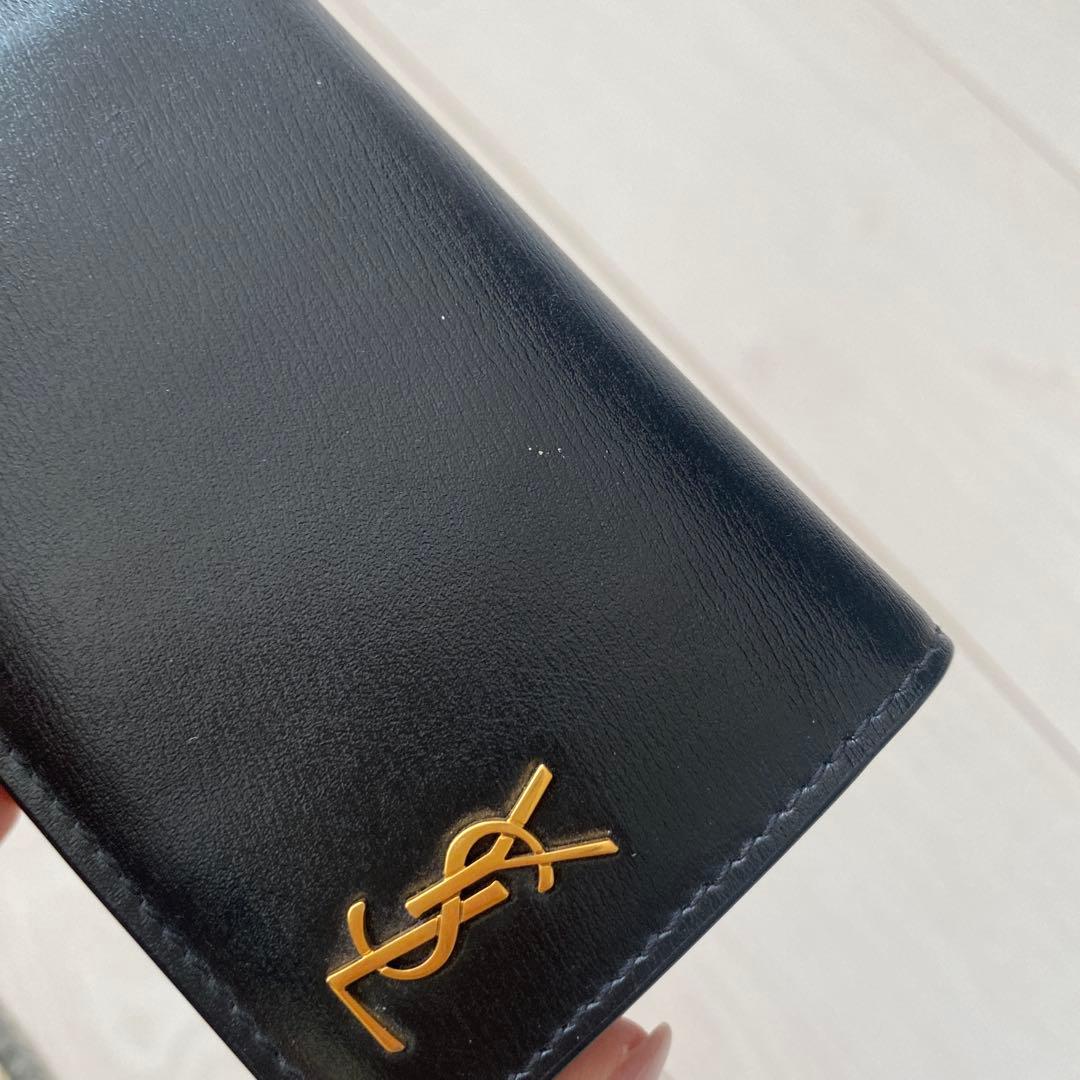 SAINT LAURENT ブラックレザー キーケース