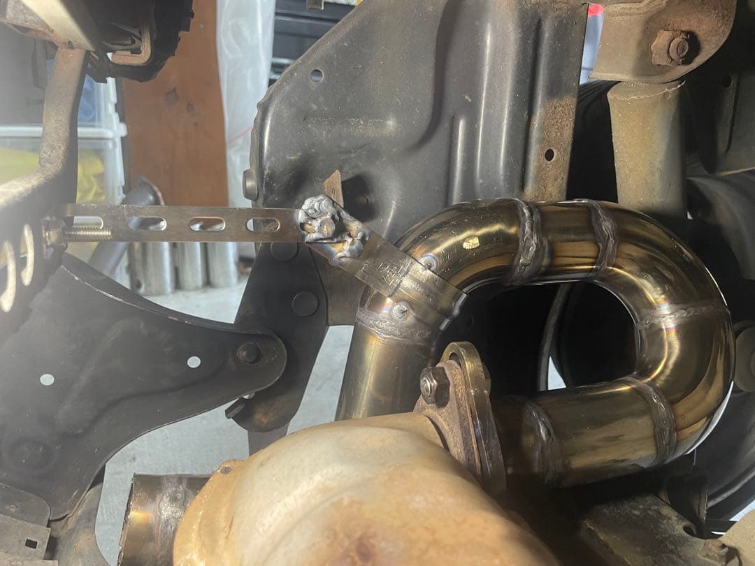 REX　tt系サンバーワンオフマフラー　(BRZ純正マフラーカッター付き)