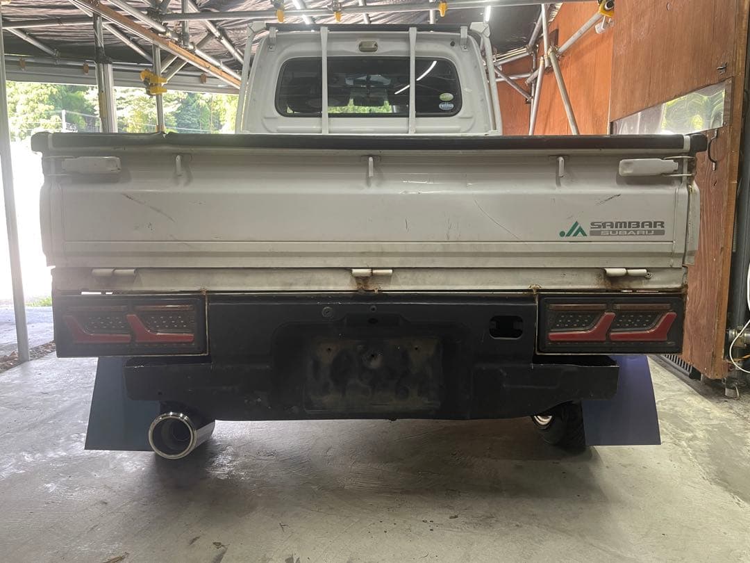 REX　tt系サンバーワンオフマフラー　(BRZ純正マフラーカッター付き)