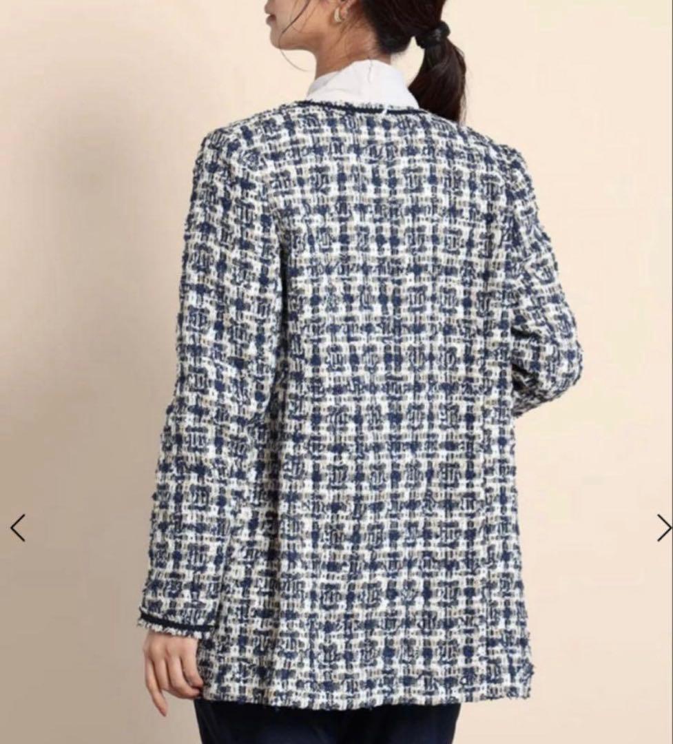 FENNEL ノーカラージャケット ツイードジャケット 9　M