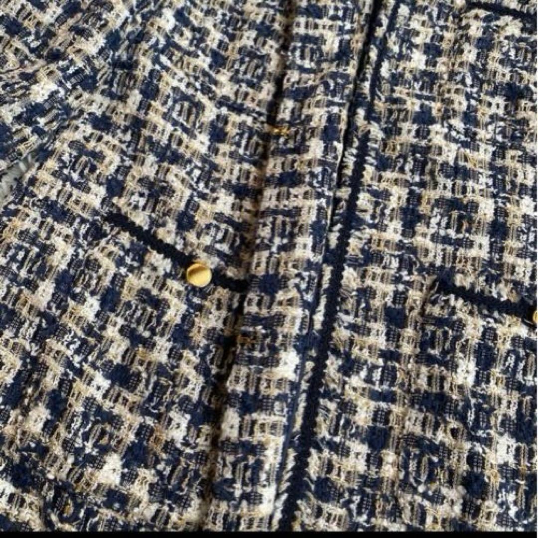 FENNEL ノーカラージャケット ツイードジャケット 9　M