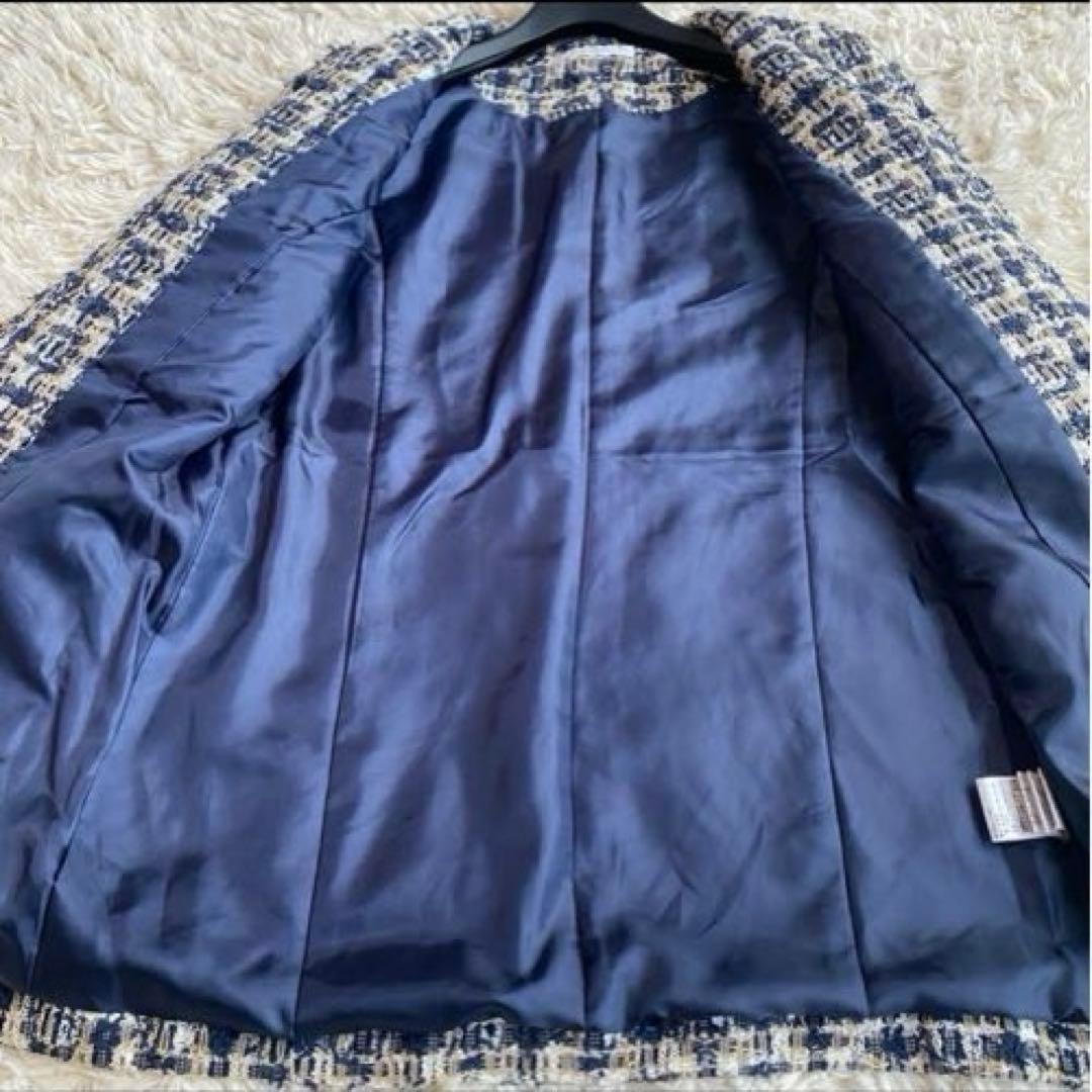 FENNEL ノーカラージャケット ツイードジャケット 9　M