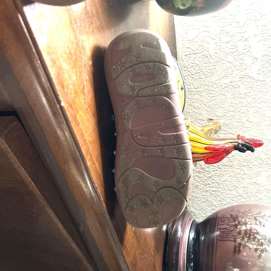 エスタシオンブーツ革のアップリッケ　グリーンとマルチカラー　Ｍ