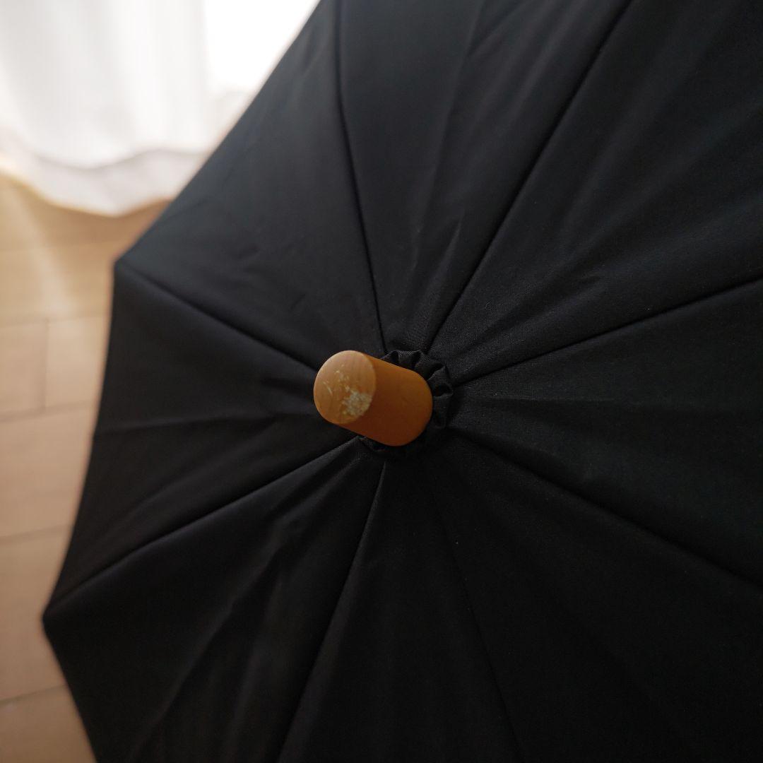 サンバリア100 2段折フリルブラック日傘